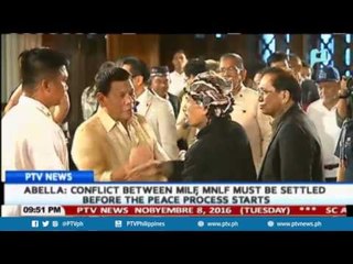 Abella: conflict between MILF, MNLF must be settled befor the peace process starts