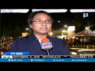 Mga NGOs, nagtirik ng mga kandila sa rotonda ng Tacloban