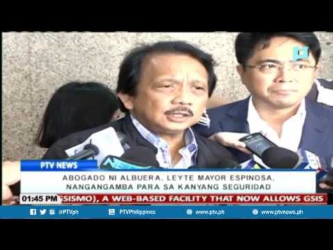 Abogado ni Albuera, Leyte Mayor Espinosa, nangangamba para sa kanyang seguridad