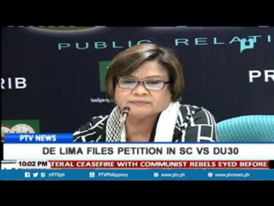 De Lima files petition in SC vs Duterte