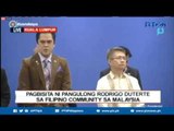 Pagdalo ni Pres Duterte sa pagtitipon ng Filipino Community sa Malaysia, November 9, 2016