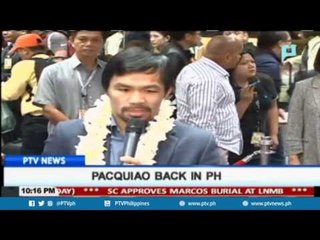SPORTS NEWS: Pacquiao back in PH