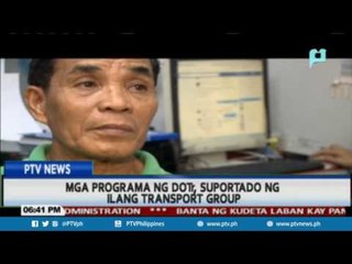 Mga programa ng DOTr, suportado ng ilang transport group