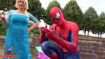 Frozen ELSA & Spiderman CHALLENGE! w JOKER Girl & Bad Baby Joker SURPRISE BOX! Funny Superheroes IRL