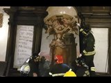 Amatrice (RI) - Terremoto, recupero opere d'arte in chiesa Madonna delle Grazie (12.11.16)