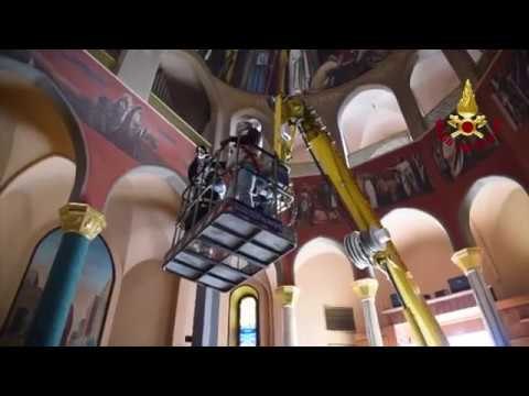 Cascia - Terremoto, recupero opere d'arte in Santa Rita (16.11.16)