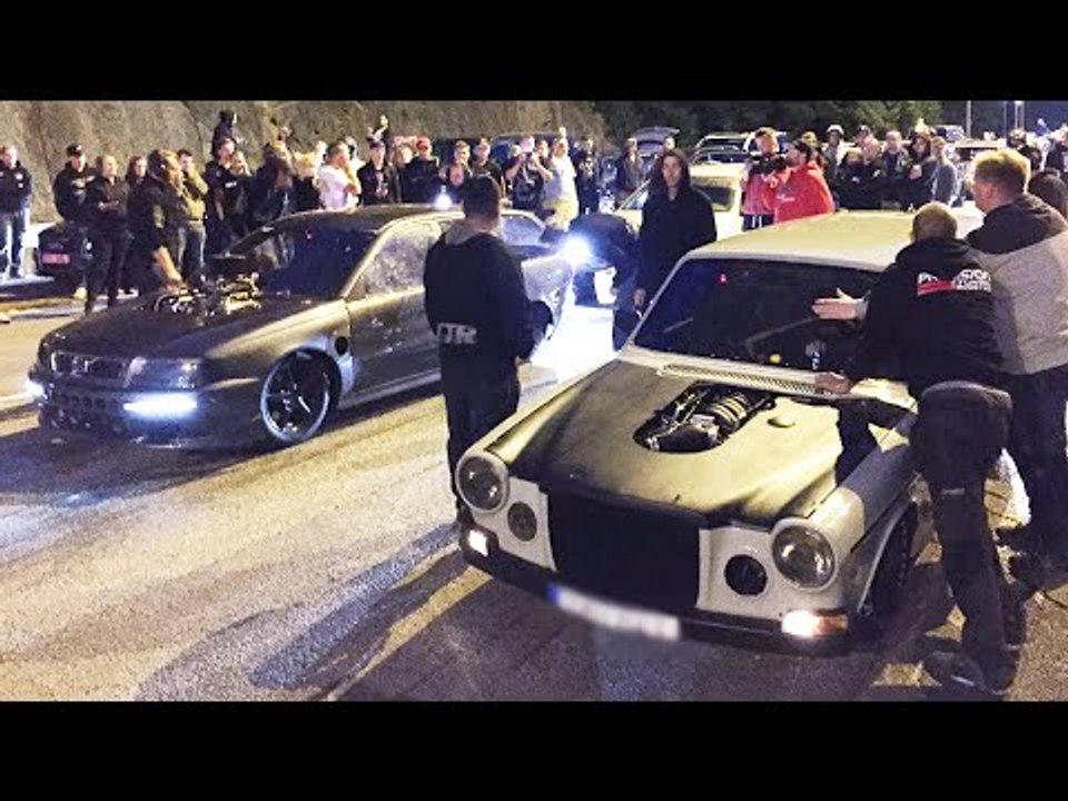 Turbo Volvo vs Nitrous Volvo - SWEDEN Street Race!