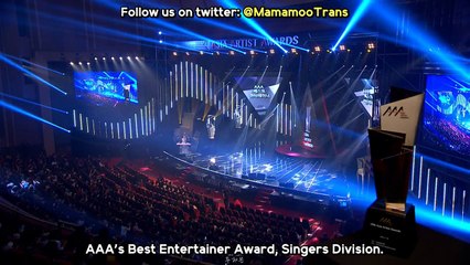 [ENG SUB] 161116 Mamamoo Wins Best Entertainer (2016 Asia Artist Awards)