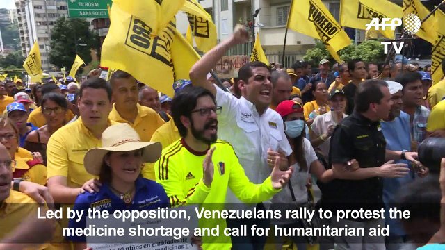 Led by the opposition, Venezuelans protest medicine shortages