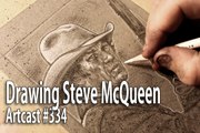 Drawing Steve Mcqueen as Tom Horn, Western Art