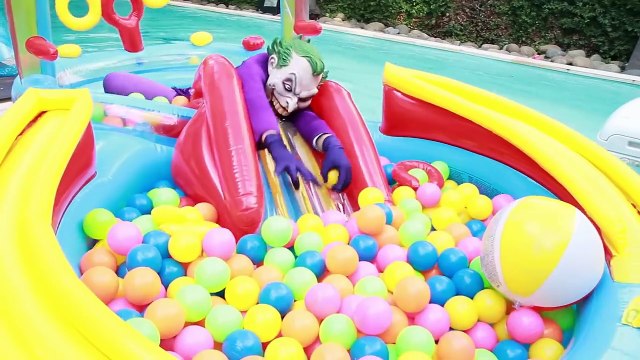 Spiderman and Elsa vs Joker & Venom in Pool ! Spiderman and Spidergirl with Superheroes In Real Life