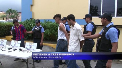 Tres miembros de la MS detenidos con armas y drogas