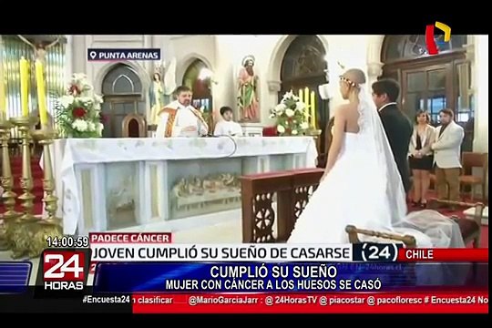 Mujer se casa en medio de su lucha contra el cáncer a los huesos