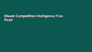 Ebook Competitive Intelligence Free Read