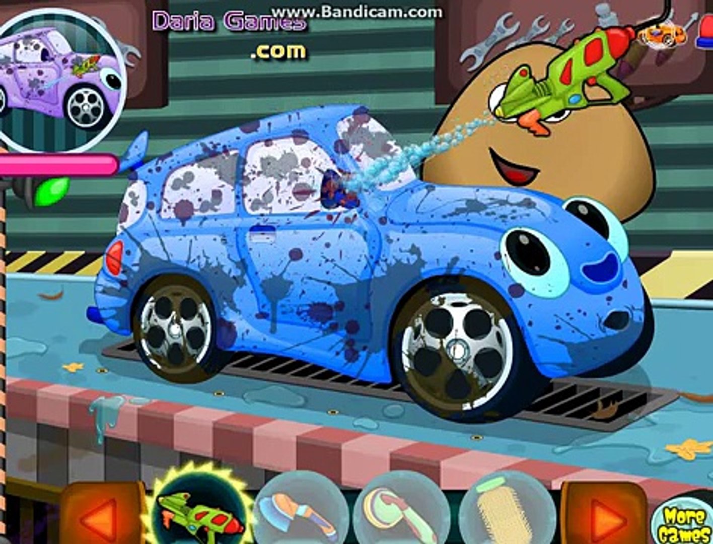 ⁣Cartoon Pou Car and Spas ( Мультик Поу Автомойка и СПА )