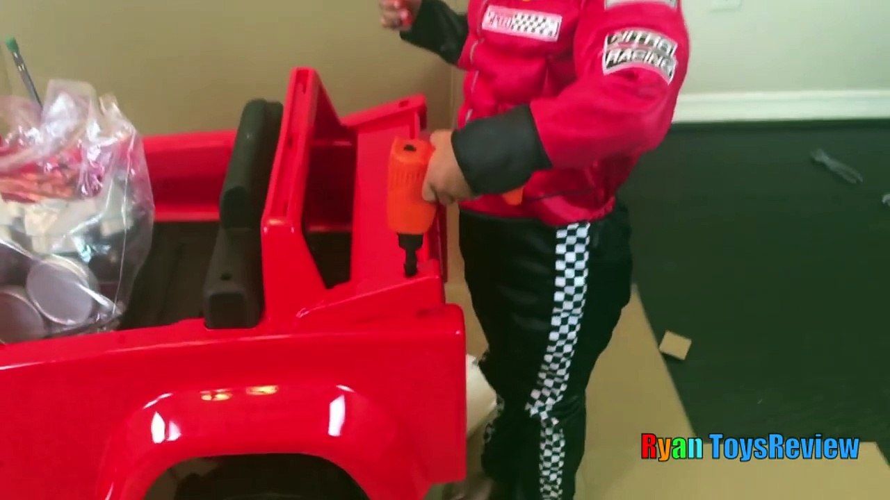 Power Wheels Ride on Car and Truck for Kids  Blaze and the Monster Machines Unboxing and Ridingabc