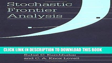 Best Seller Stochastic Frontier Analysis Free Read