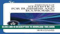 Ebook Essentials of Statistics for Business and Economics (with CD-ROM) (Available Titles