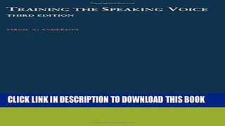 Ebook Training the Speaking Voice Free Read
