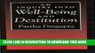 Ebook An Inquiry into Well-Being and Destitution Free Read