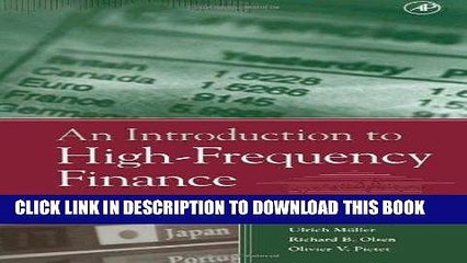 Best Seller An Introduction to High-Frequency Finance Free Read