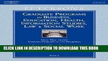 Ebook Grad Guides Book 6: Bus/Ed/Hlth/Law/Infsy/ScWrk 2006 (Peterson s Graduate Programs in
