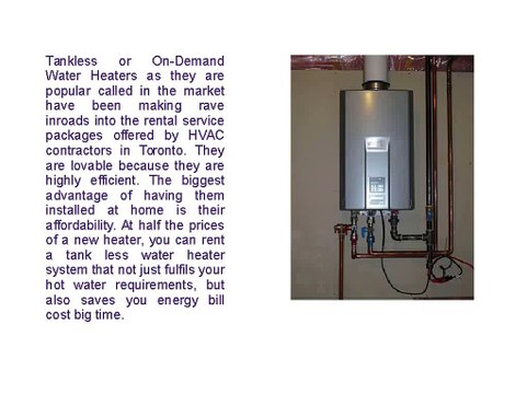 Tankless Water Heater Rental