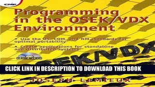 Read Now Programming in the OSEK/VDX Environment Download Online