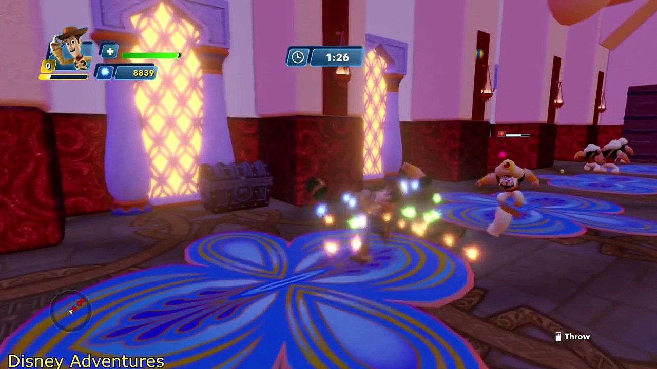 Woody Toy Story Saves Disney Princess Jasmine from Jafar Boss in Rileys Nightmare