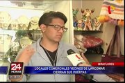 Miraflores: locales comerciales suspenden servicios tras incendio