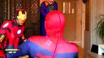 spiderman in real life prank hd haha. Magic tv joker. SuperHeroes Ironman, Captain America and Joker