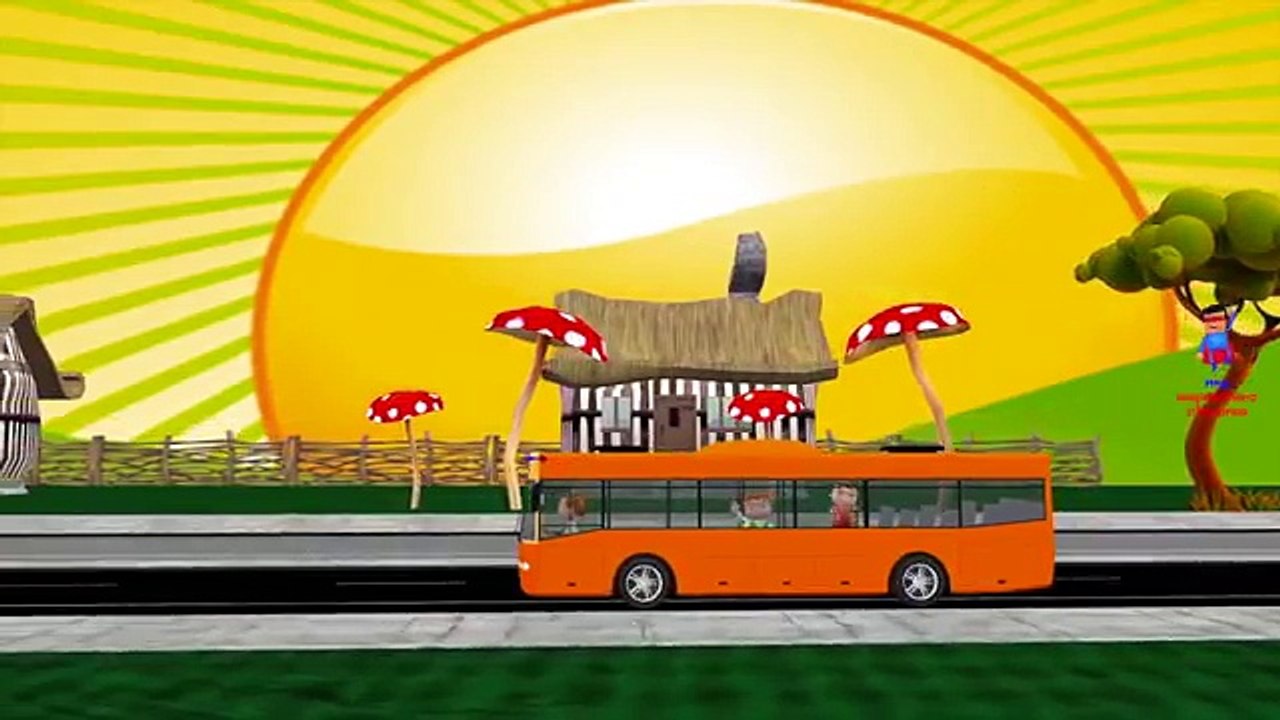 Wheels On The Bus Go Round And Round | 3D Cartoon Nursery Rhymes for Children