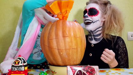 ✔ Хэллоуин new макияж тыква костюм Кошечка Мари Halloween pumpkin costume makeup Kitty Marie