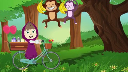 Masha et Michka en français! SPIDERMAN! & Pyjamasques! Masha donne a manger aux singes!