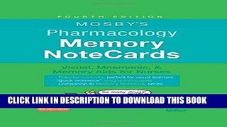 [PDF] Mosby s Pharmacology Memory NoteCards: Visual, Mnemonic, and Memory Aids for Nurses, 4e