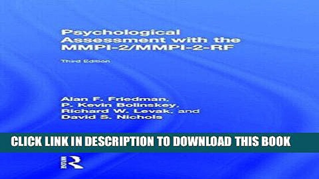 [PDF] Psychological Assessment with the MMPI-2/MMPI-2-RF Popular Collection