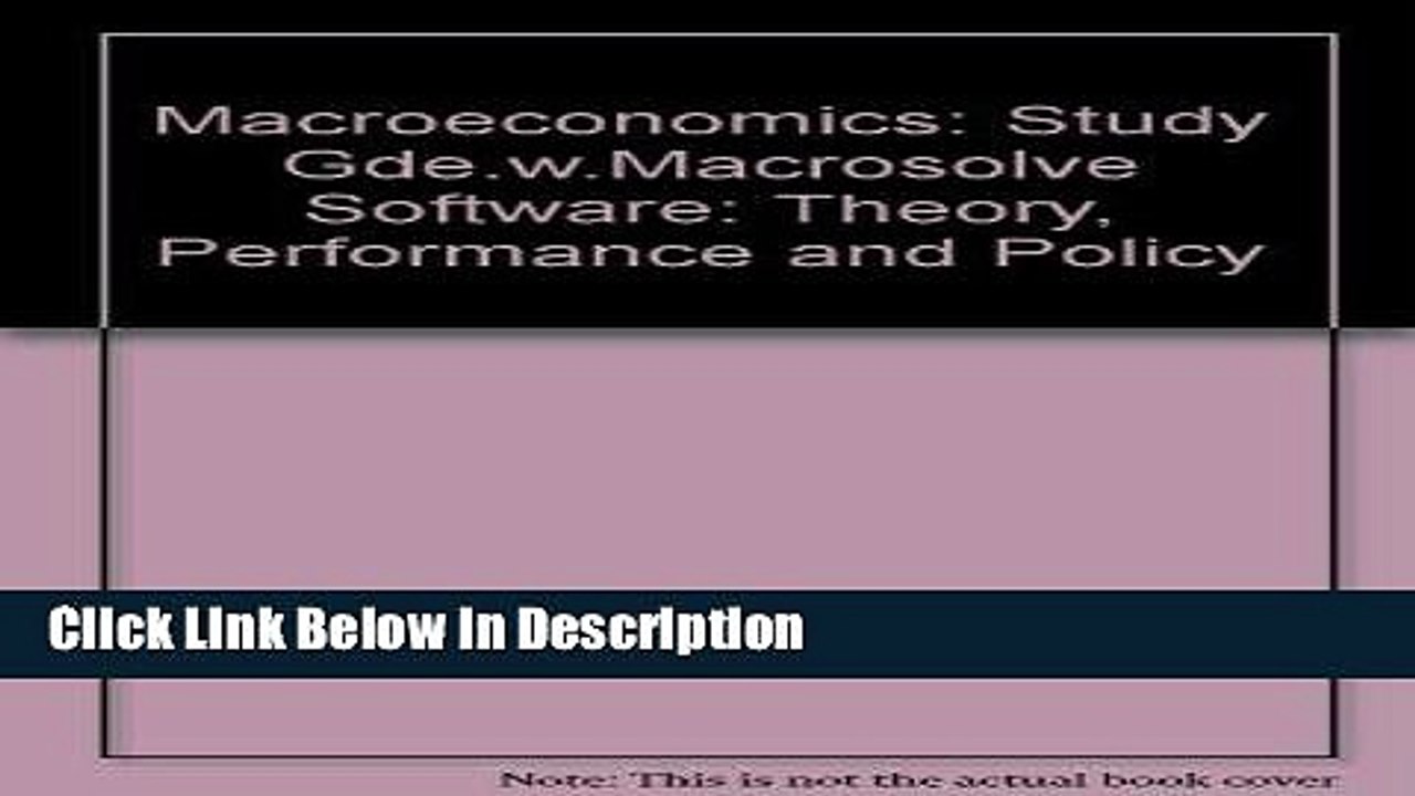 [PDF] Hall and Taylor s Macroeconomics: Study Guide With Macrosolve Software/Includes Disk for