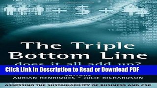 Read The Triple Bottom Line: Does It All Add Up Free Books