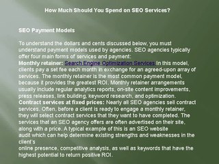 Search Engine Optimization Services