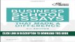 Best Seller Business School Essays That Made a Difference, 5th Edition (Graduate School Admissions