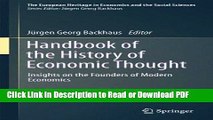 Read Handbook of the History of Economic Thought: Insights on the Founders of Modern Economics