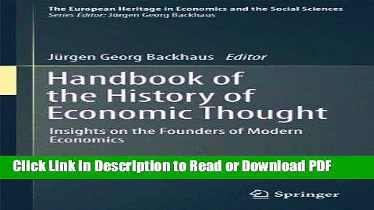 Read Handbook of the History of Economic Thought: Insights on the Founders of Modern Economics