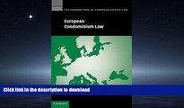 GET PDF  European Condominium Law (The Common Core of European Private Law)  GET PDF
