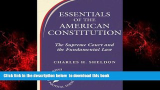 Best book  Essentials of The American Constitution: The Supreme Court and the Fundamental Law