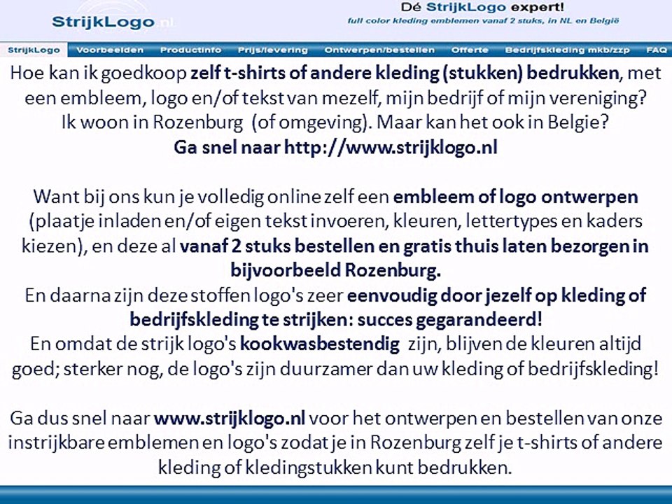 Zelf kleding bedrukken Rozenburg