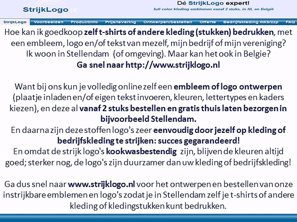 Zelf kleding bedrukken Stellendam