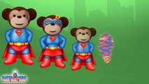 The Finger Family Super Monkey Family Nursery Rhyme | Super Heros Finger Family Songs