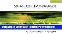 Read VBA for Modelers: Developing Decision Support Systems Using Microsoft Excel (with VBA Program