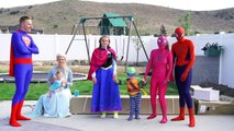 Harley Quinn vs Pink Spidergirl Snowcone prank vs spiderman & frozen Elsa vs Ariel vs Catwoman joker
