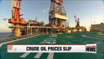 U.S. crude oil prices slip as inventory increases